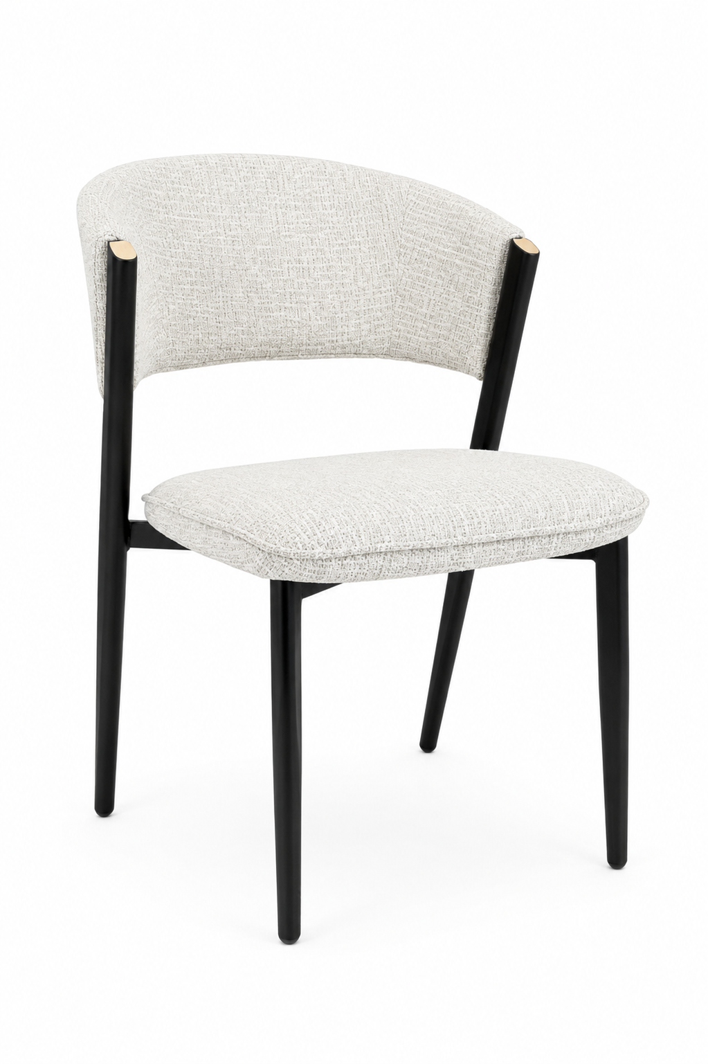 Silla Fénix Tapizada – Base Metálica Negra