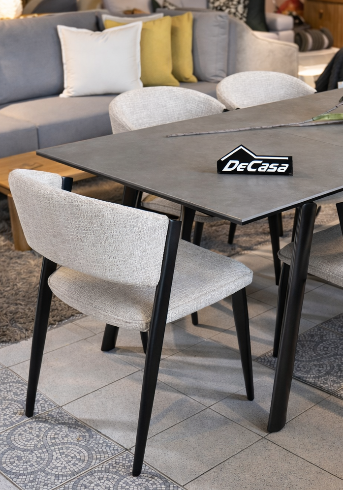 Silla Fénix Tapizada – Base Metálica Negra